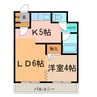 ベルトピア帯広Ⅱ 1LDKの間取り