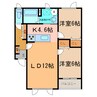 ＡＬＰＨＡⅠ 2LDKの間取り