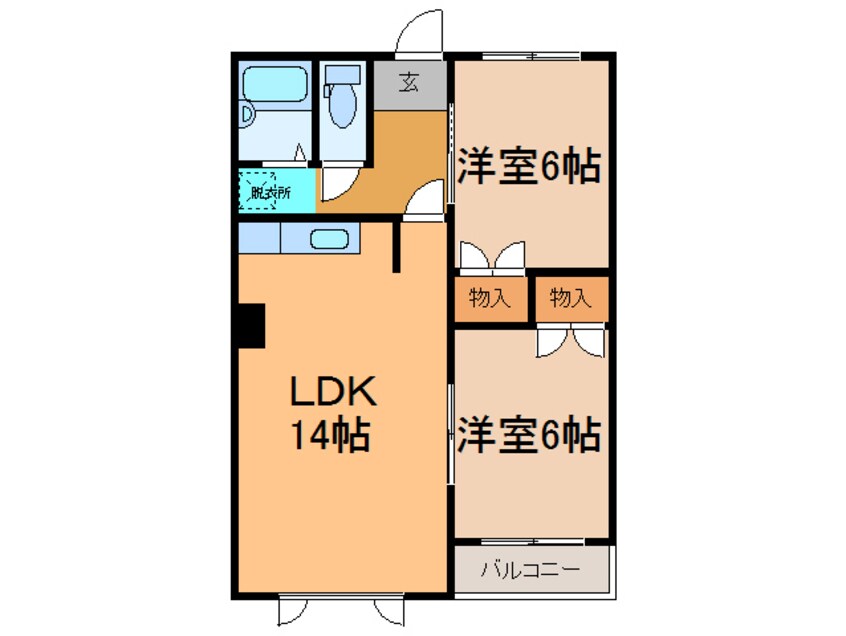 間取図 ｶﾞｰﾍﾞﾗﾏﾝｼｮﾝ音更