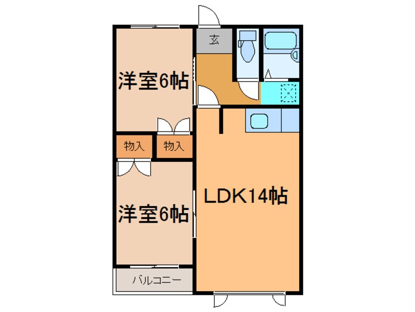 間取図 ｶﾞｰﾍﾞﾗﾏﾝｼｮﾝ音更