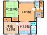 ハイツ栗林 2LDKの間取り