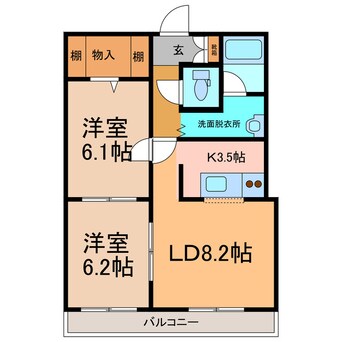 間取図 サングレースすずらん