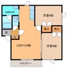 ﾃﾞｨｱｰﾅ 2LDKの間取り