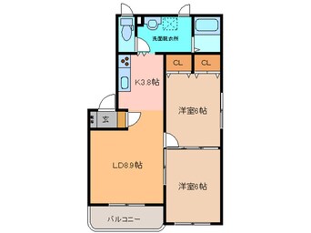 間取図 ｴｽﾍﾟﾗﾝｻ Ⅰ・Ⅱ