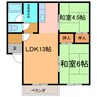 コーポ203 2LDKの間取り