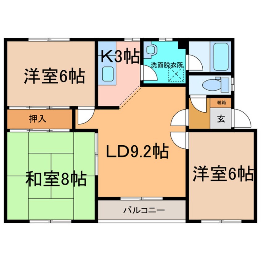 間取図 コーポフジサワＡ