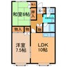 ピアーグリーン20 2LDKの間取り