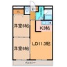 フォルテ 2LDKの間取り
