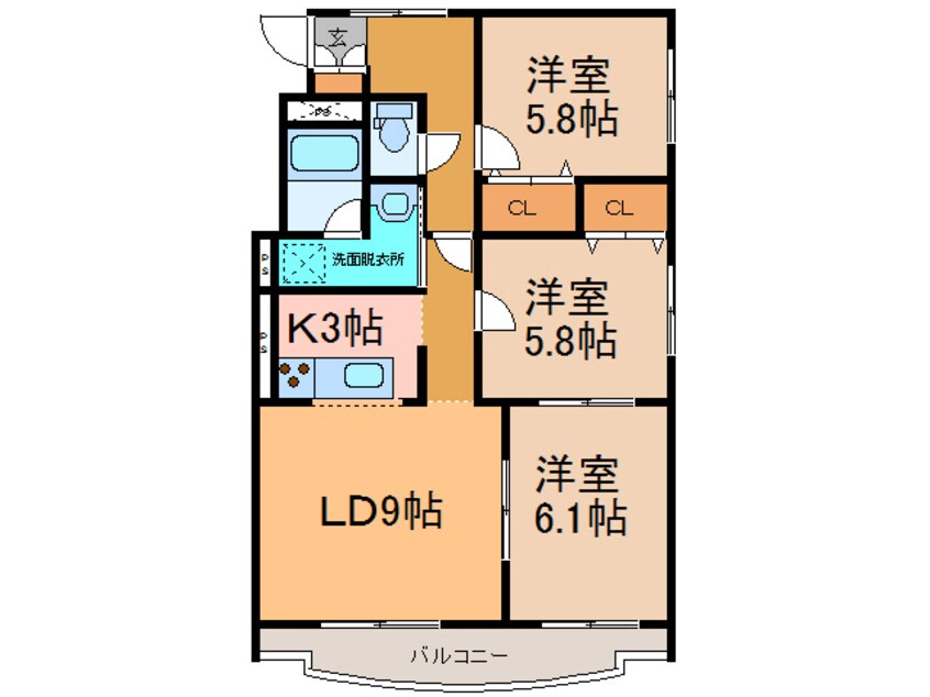 間取図 ｴｽﾎﾟﾜｰﾙ