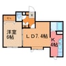 コーポビュー 1LDKの間取り
