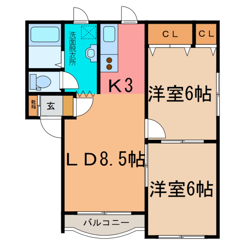 間取図 クリスタルハーモニー