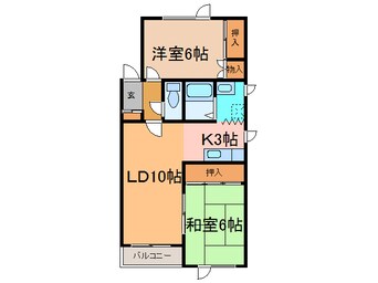 間取図 ﾒｿﾞﾝ195