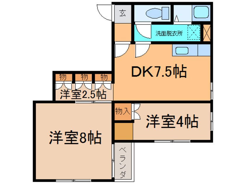 間取図 ｸﾞﾛｰﾘｰ166