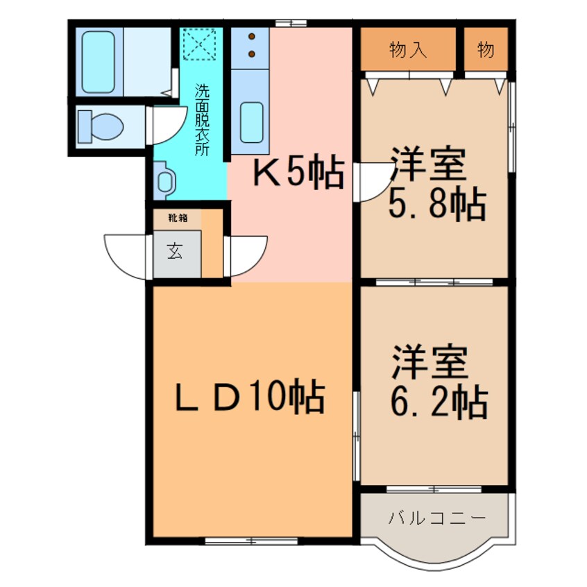 間取図 ｺｻｰｼﾞｭⅢ