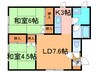 丸果ﾊｲﾂ 2LDKの間取り