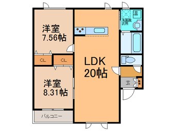 間取図 バップバーレンW17