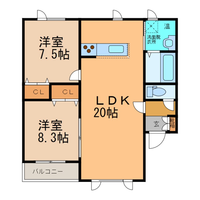 間取図 バップバーレンW17