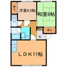 ﾊｲﾂ17 2LDKの間取り