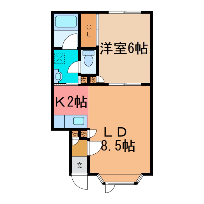 間取図 コーポ鈴木Ｆ