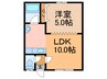 ウエストヒルズ20 1LDKの間取り