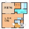 ＣＯＭＦＹ ＨＯＵＳＥ１６６ 1LDKの間取り