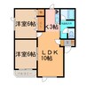 プリオールＭ 2LDKの間取り