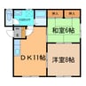 ｺｰﾎﾟ23B 2DKの間取り