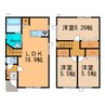 Villa弥生東Ⅸ 3LDKの間取り