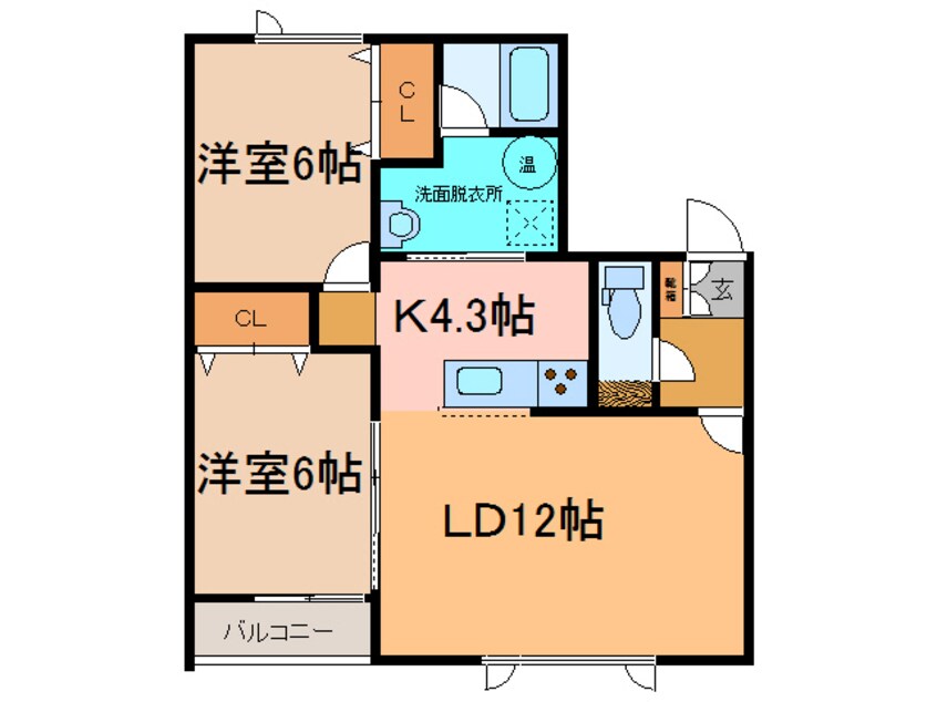 間取図 ﾊﾟｲﾅｯﾌﾟﾙﾊｳｽA棟