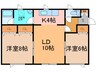 光陽駒場借家(鈴蘭邸) 2LDKの間取り