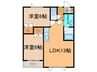 ﾊｳｽｵﾌﾞﾛｰｽﾞ2 2LDKの間取り