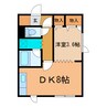 小島ハウス 1DKの間取り