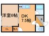 梅田ﾏﾝｼｮﾝ 1DKの間取り