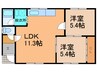共栄台東10丁目借家（こがねむし邸） 2DKの間取り