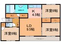 ｸﾞﾘｰﾝｱﾍﾞﾆｭｰの間取図