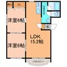 あすなろ壱番館 2LDKの間取り