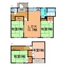 西20南4借家(8-19) 4LDKの間取り