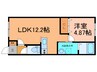 Luce（西16条） 1LDKの間取り