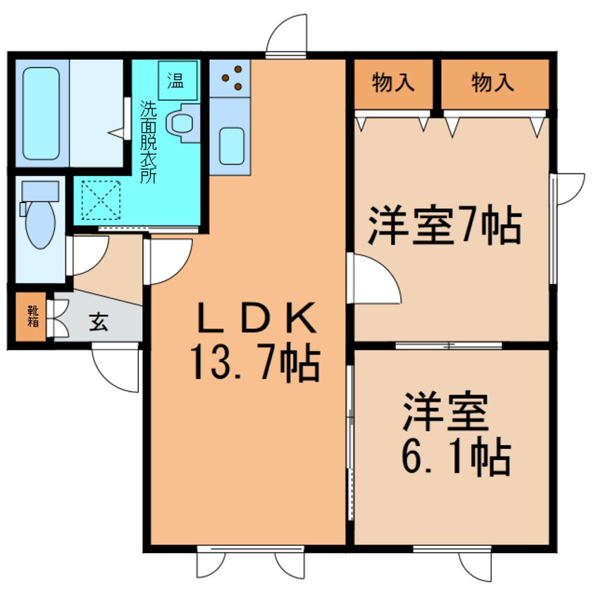 間取図 ｱﾙﾌｧｰﾒｿﾞﾝⅡ