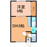 ひばりﾊｲﾂ 1DKの間取り