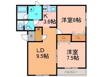 間取図 あかつきﾆｭｰﾀｳﾝB棟