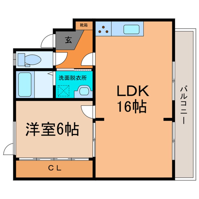 間取図 ｷｬｽﾀｰﾙｰﾑ