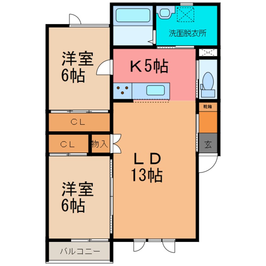 間取図 TOWN CLOVER北鈴蘭　東棟