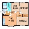 ﾊｲﾂ5.5 3DKの間取り