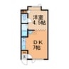 桜が丘西ﾊｲﾂ 1DKの間取り