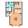 ｹｱﾝｽﾞ館 1LDKの間取り