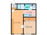 ｱﾙﾑﾚｼﾞｪﾝﾄﾞⅥ 1LDKの間取り