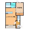 ｸﾞﾗﾝﾋﾞｽﾀ 1LDKの間取り