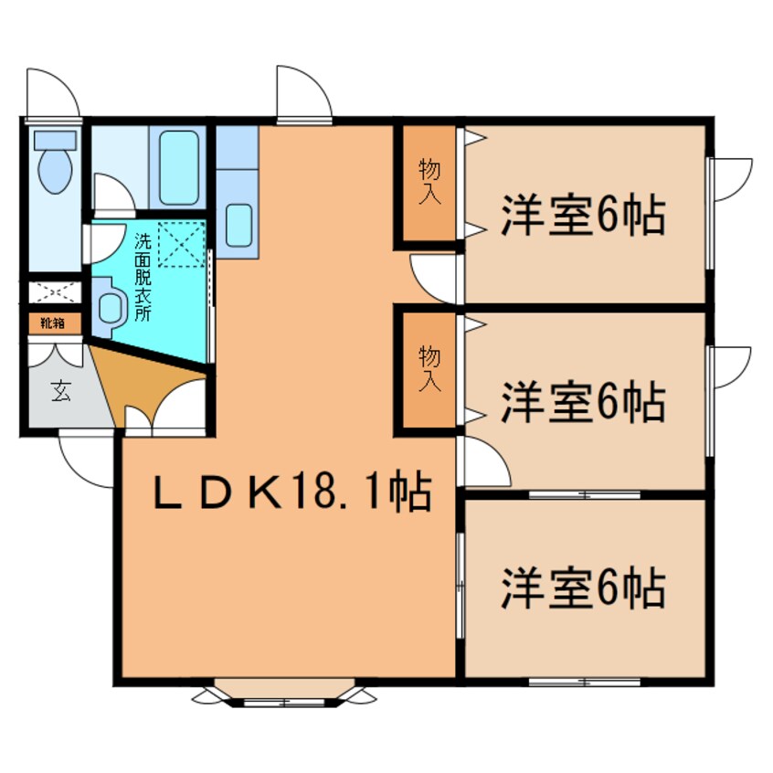 間取図 コーポ美鈴5号