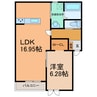ﾄﾚｲﾌﾞﾙｯｸ西館 1LDKの間取り